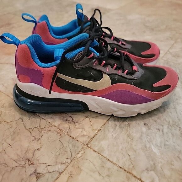 Nike Air Max 270 React Pink Youth 6 Womens Size‎ 7.5 Athletic Shoes Sneakers - Picture 4 of 12